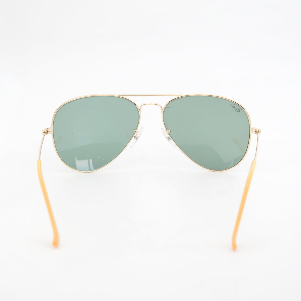 SOLAIRE :RAYBAN AVIATOR RB3025 GOLD/VERT