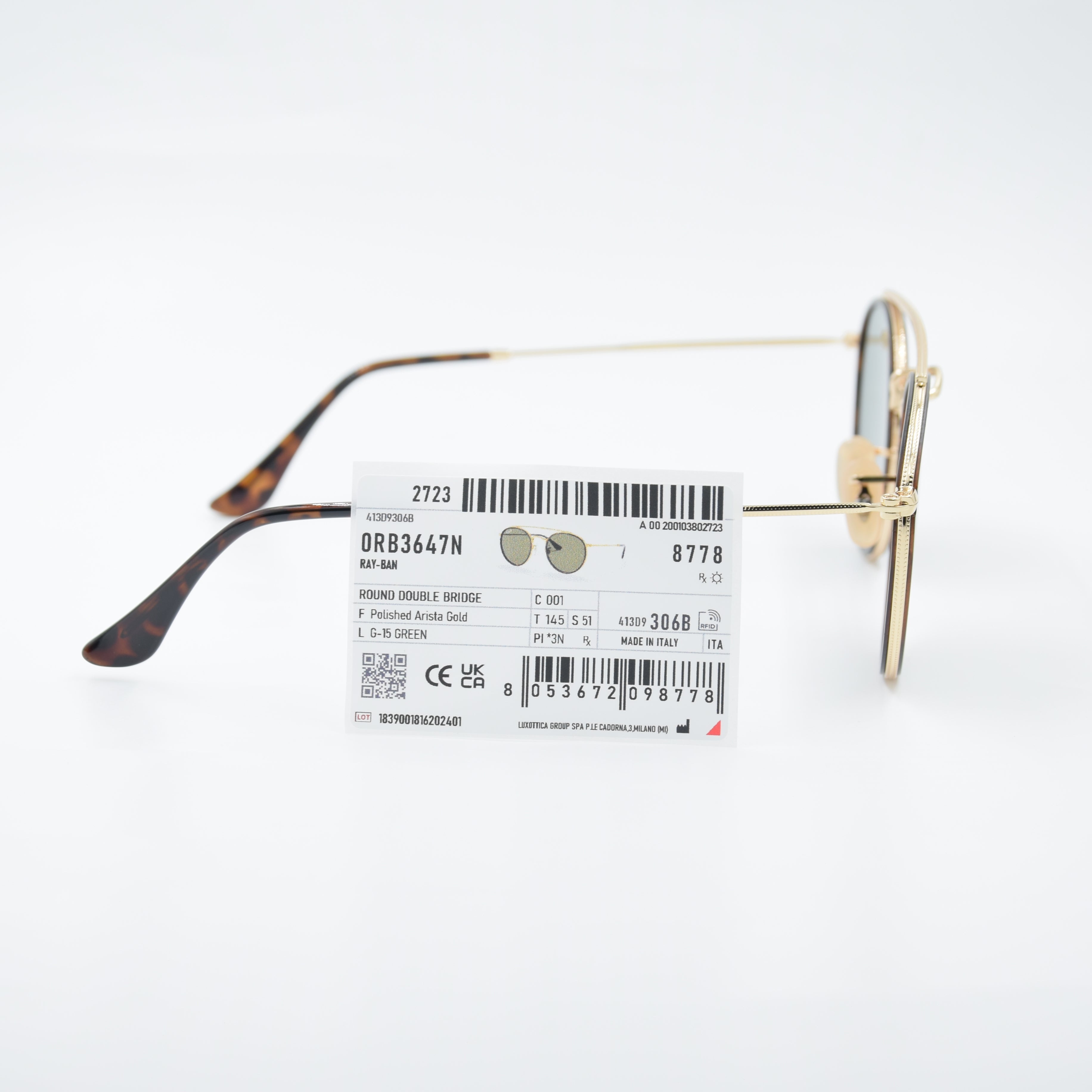 SOLAIRE :RAY-BAN RB3647-N 001