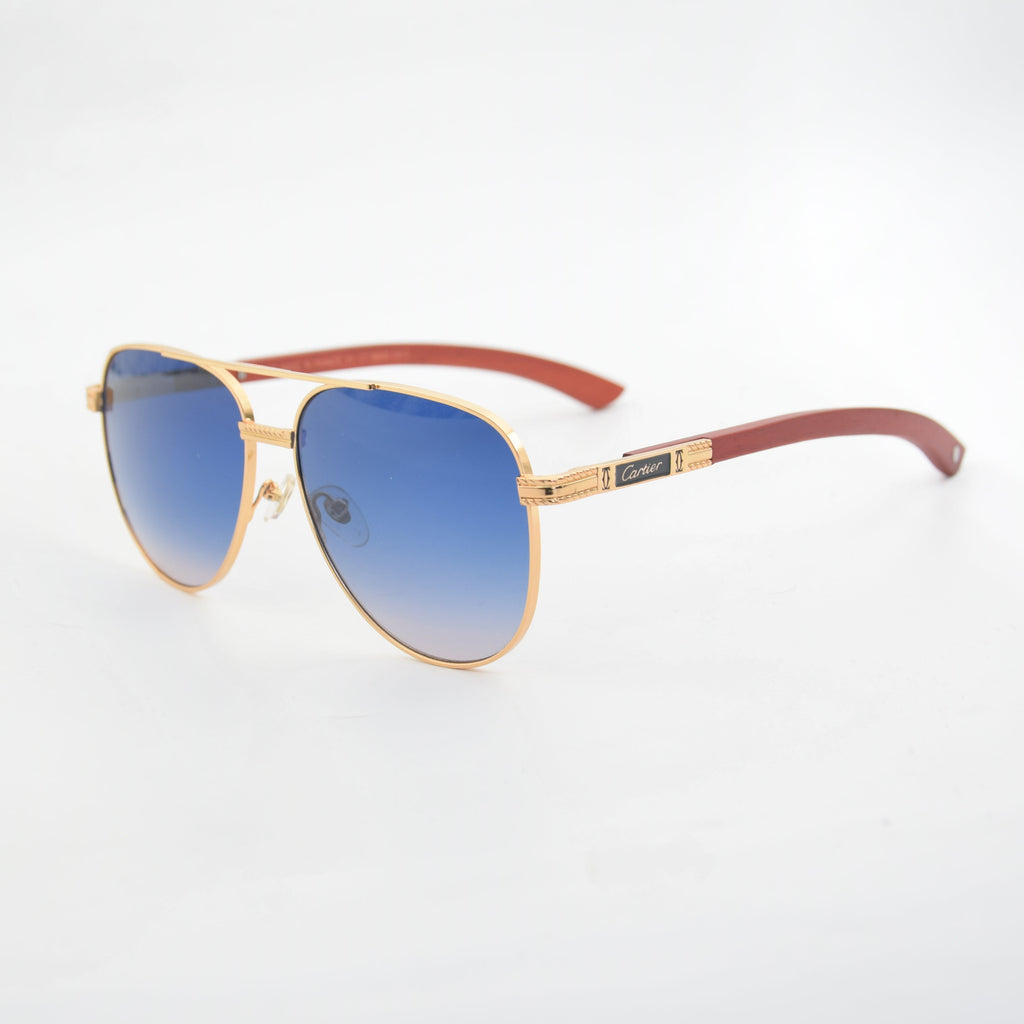 SOLAIRE :CARTIER CT0858S CAT.3 BLEU SANTOS-DUMONT